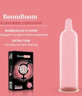 NottyBoy SLIDE Water Based Personal Lubricant and Intimate Massage Gel 100ml Chocolate Flavored Bubblegum Condom Pack of 1x10pcs