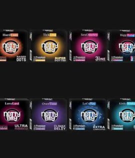 NottyBoy Combo – Ultra Ribbed, Raised Dotted, 4-in-1, 3-in-1, Climax Delay, Extra Lubricated, Super Slim, 1500 Dots Condoms (8 Packs, 24 Units)