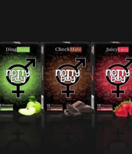 NottyBoy Multi Flavour Condoms Strawberry, Chocolate, Green Apple 3 Packs X 30 Units